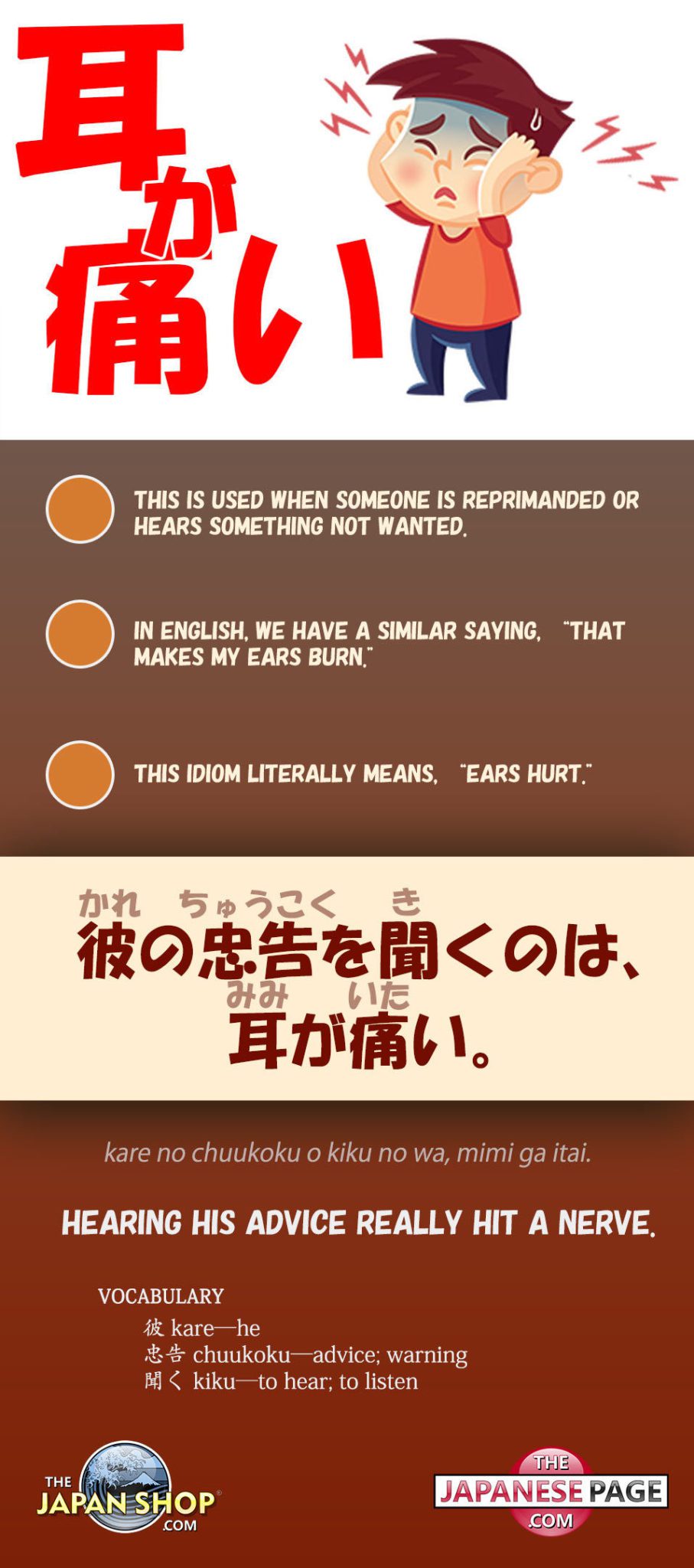Mimi ga itai Japanese Idiom