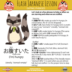 I'm stuffed in Japanese