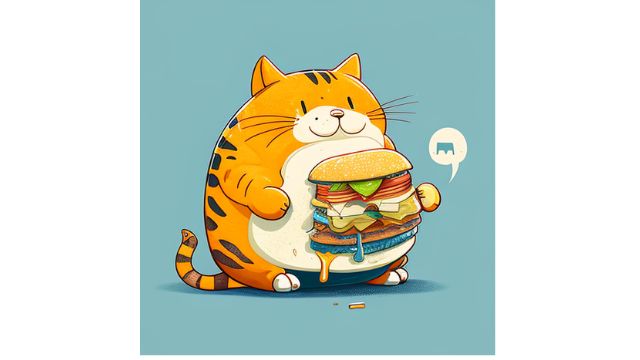 fat cat about to eat