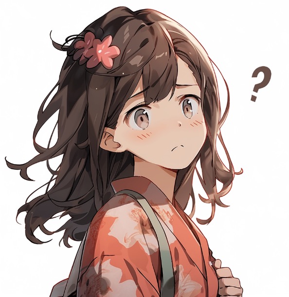 anime girl looking really puzzled