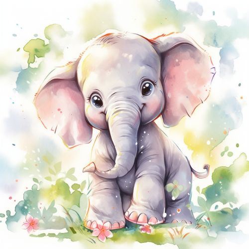 an elephant with a long nose